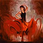 Flamenco Dancer - Crescendo I painting